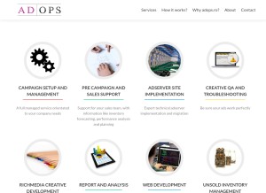 How adops.ro looks like on a tablet such as an iPad.