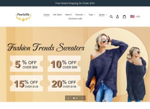 How adorapretty.com looks like on a tablet such as an iPad.