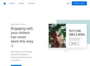How adoric.com looks like on a tablet such as an iPad.