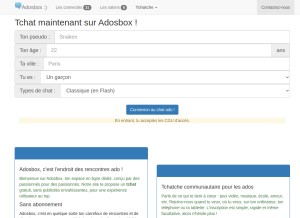 How adosbox.fr looks like on a tablet such as an iPad.