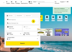How adotrip.com looks like on a tablet such as an iPad.
