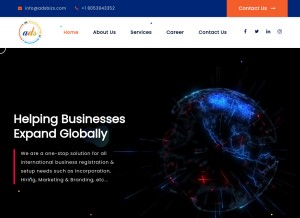 How adsbizs.com looks like on a tablet such as an iPad.
