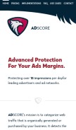 How adscore.com looks like on a mobile device such as an iPhone.