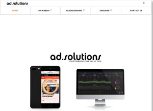 How adsolutions.com looks like on a tablet such as an iPad.