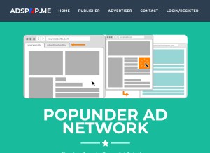 How adspop.me looks like on a tablet such as an iPad.