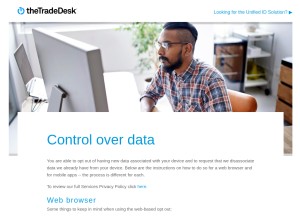 How adsrvr.org looks like on a tablet such as an iPad.