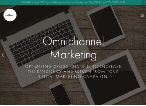 How adtaxi.com looks like on a tablet such as an iPad.