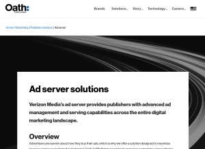 How adtechus.com looks like on a tablet such as an iPad.