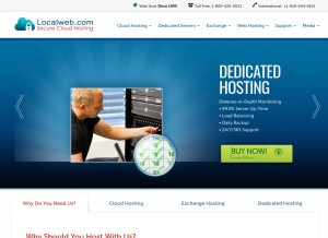 How adtihosting.com looks like on a tablet such as an iPad.