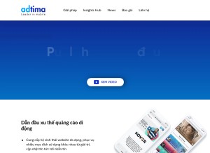 How adtima.vn looks like on a tablet such as an iPad.