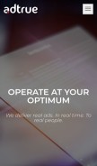 How adtrue.com looks like on a mobile device such as an iPhone.