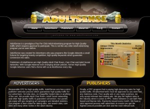 How adultsense.info looks like on a tablet such as an iPad.