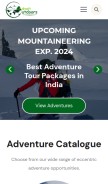How advaitoutdoors.com looks like on a mobile device such as an iPhone.