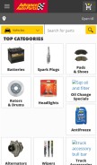 How advanceautoparts.com looks like on a mobile device such as an iPhone.