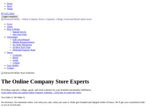 How advanced-online.com looks like on a tablet such as an iPad.