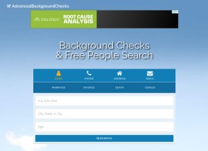 How advancedbackgroundchecks.com looks like on a tablet such as an iPad.