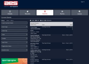How advancedeventsystems.com looks like on a tablet such as an iPad.