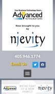 How advancedintegrators.com looks like on a mobile device such as an iPhone.