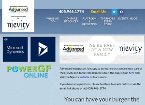 How advancedintegrators.com looks like on a tablet such as an iPad.