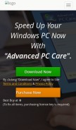 How advancedpccare.com looks like on a mobile device such as an iPhone.