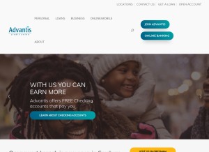 How advantiscu.org looks like on a tablet such as an iPad.