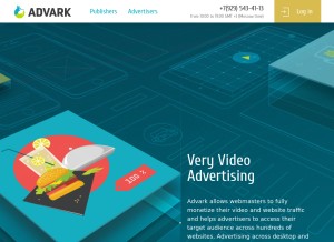 How advarkads.com looks like on a tablet such as an iPad.