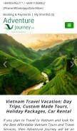 How adventurejourney.vn looks like on a mobile device such as an iPhone.