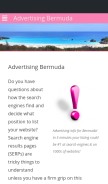 How advertisingbermuda.com looks like on a mobile device such as an iPhone.