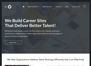 How adverto.co looks like on a tablet such as an iPad.