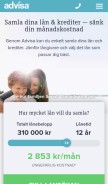 How advisa.se looks like on a mobile device such as an iPhone.