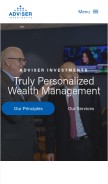 How adviserinvestments.com looks like on a mobile device such as an iPhone.