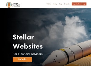 How advisorlaunchpad.com looks like on a tablet such as an iPad.