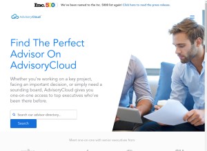 How advisorycloud.com looks like on a tablet such as an iPad.