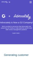How advocate.ly looks like on a mobile device such as an iPhone.