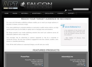 How advpubtech.com looks like on a tablet such as an iPad.