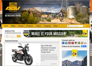 How advpulse.com looks like on a tablet such as an iPad.
