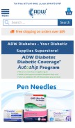 How adwdiabetes.com looks like on a mobile device such as an iPhone.