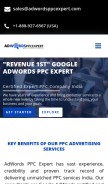 How adwordsppcexpert.com looks like on a mobile device such as an iPhone.
