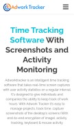 How adworktracker.com looks like on a mobile device such as an iPhone.