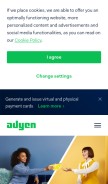 How adyen.com looks like on a mobile device such as an iPhone.
