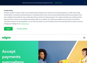 How adyen.com looks like on a tablet such as an iPad.