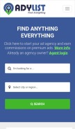 How adylist.com looks like on a mobile device such as an iPhone.