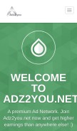 How adz2you.net looks like on a mobile device such as an iPhone.