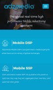 How adzmedia.com looks like on a mobile device such as an iPhone.