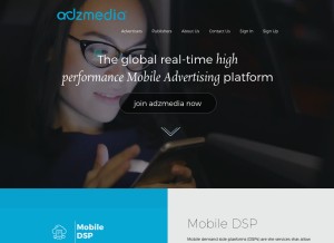 How adzmedia.com looks like on a tablet such as an iPad.