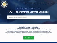 Desktop screenshot for mississippilicenseplate.com