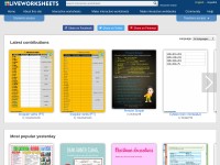 Desktop screenshot for liveworksheets.com