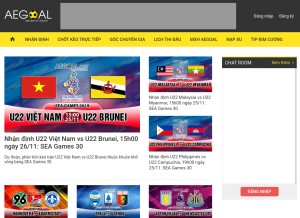 How aegoal.net looks like on a tablet such as an iPad.