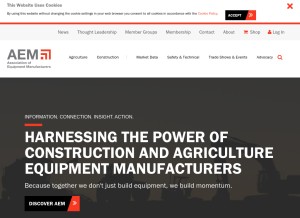 How aem.org looks like on a tablet such as an iPad.