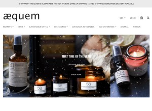 How aequem.com looks like on a tablet such as an iPad.